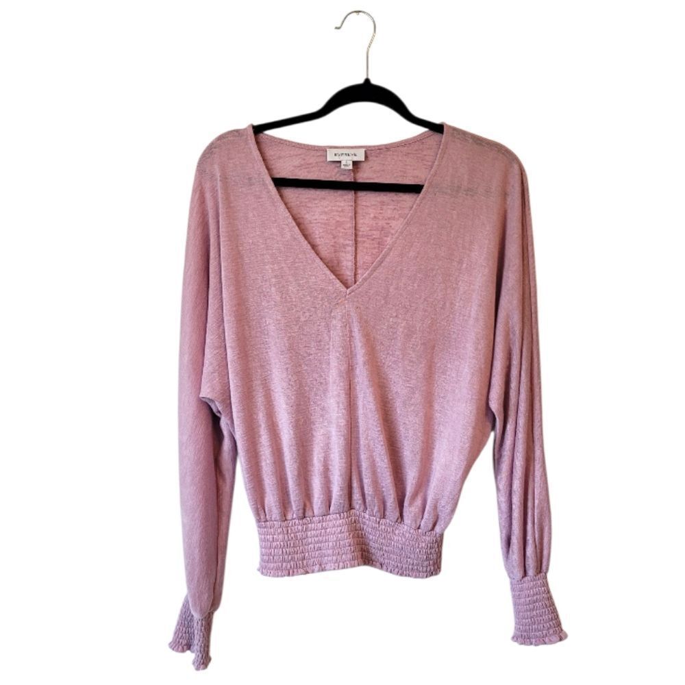 Evereve Women's Lilac Smocked Blouse Size S